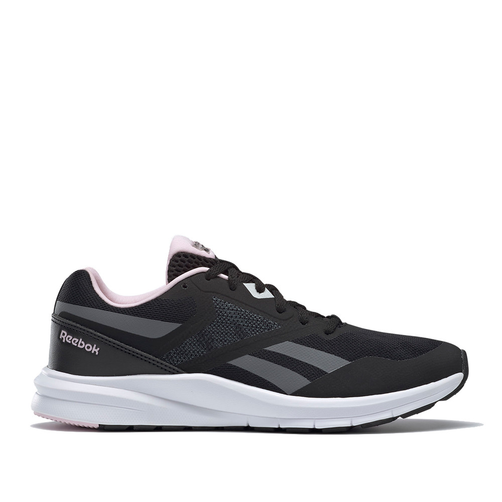 Zapatillas Deportivas Negras Con Detalles En Gris Y Rosa Runner