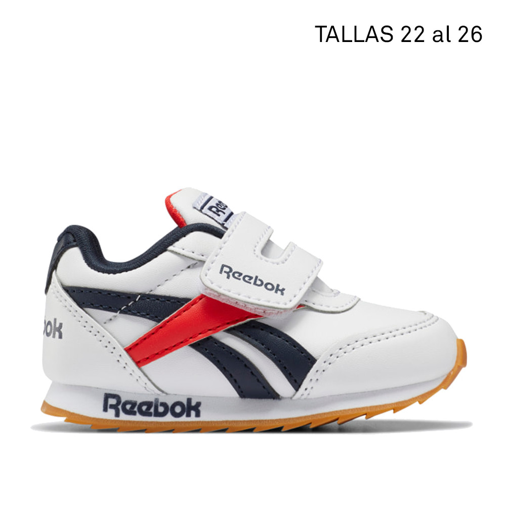 Zapatillas con velcro para niños, marca Reebok, en color negro. Talla 28  Color NEGRO