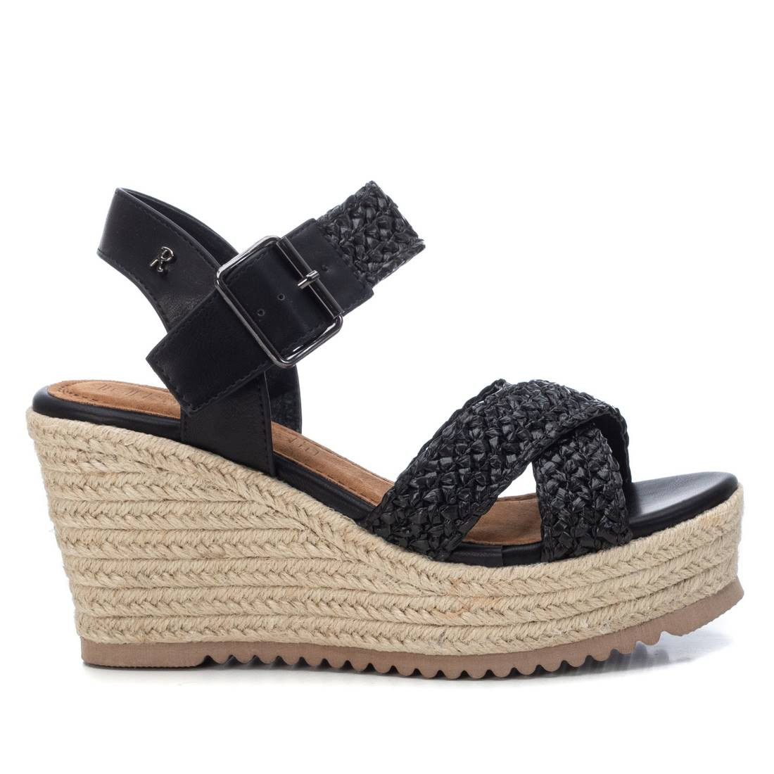 Sandalias negras con cuña sales