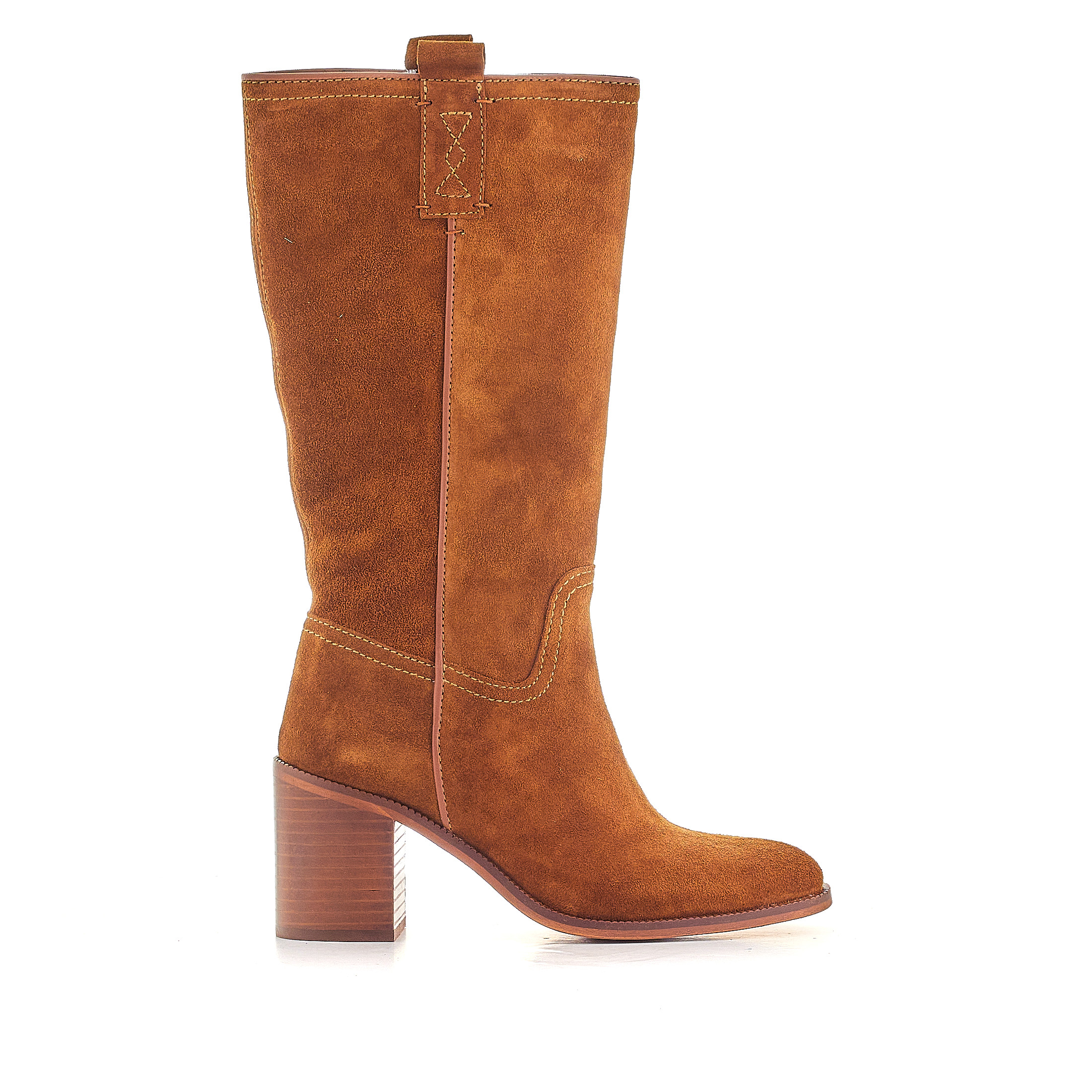 Botas Tac n Adalia Marrones De Serraje De Ca a Ancha Redlove Querol
