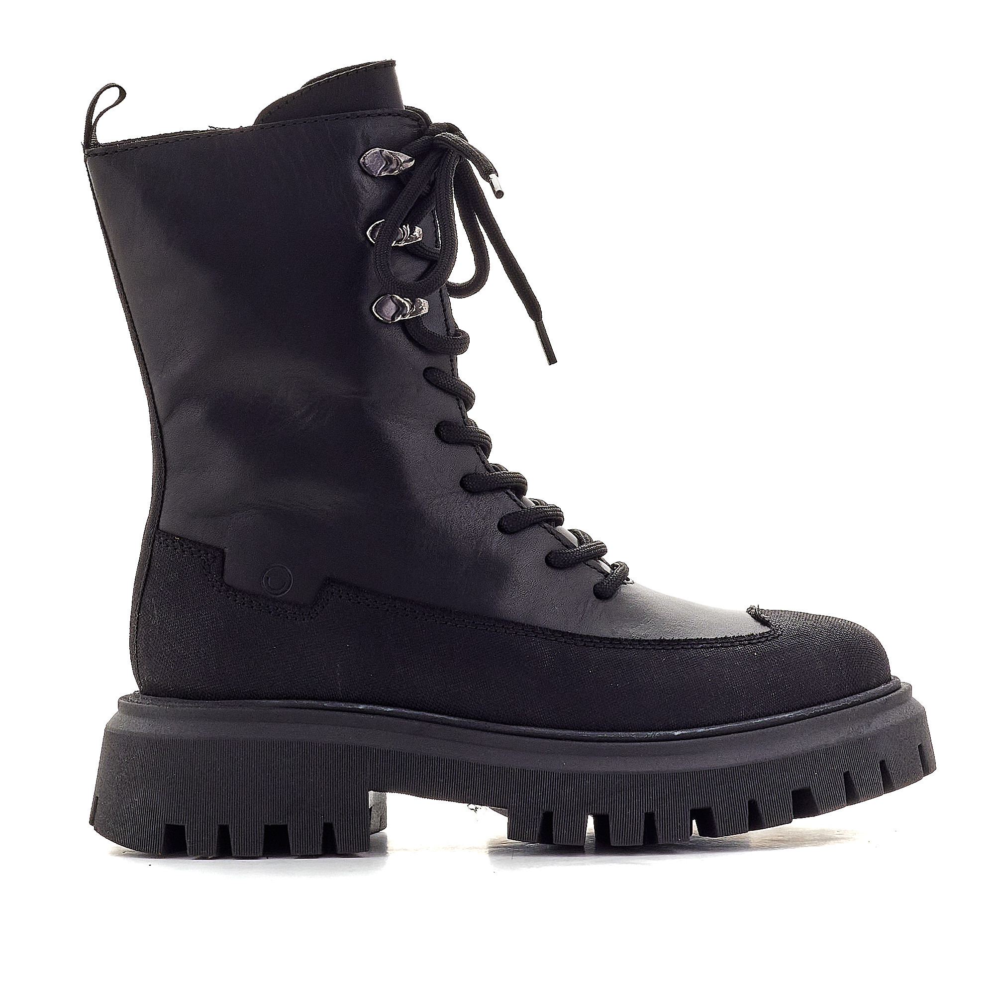Botines Plataforma Heike Con Dos Tipos De Piel Y Plataforma