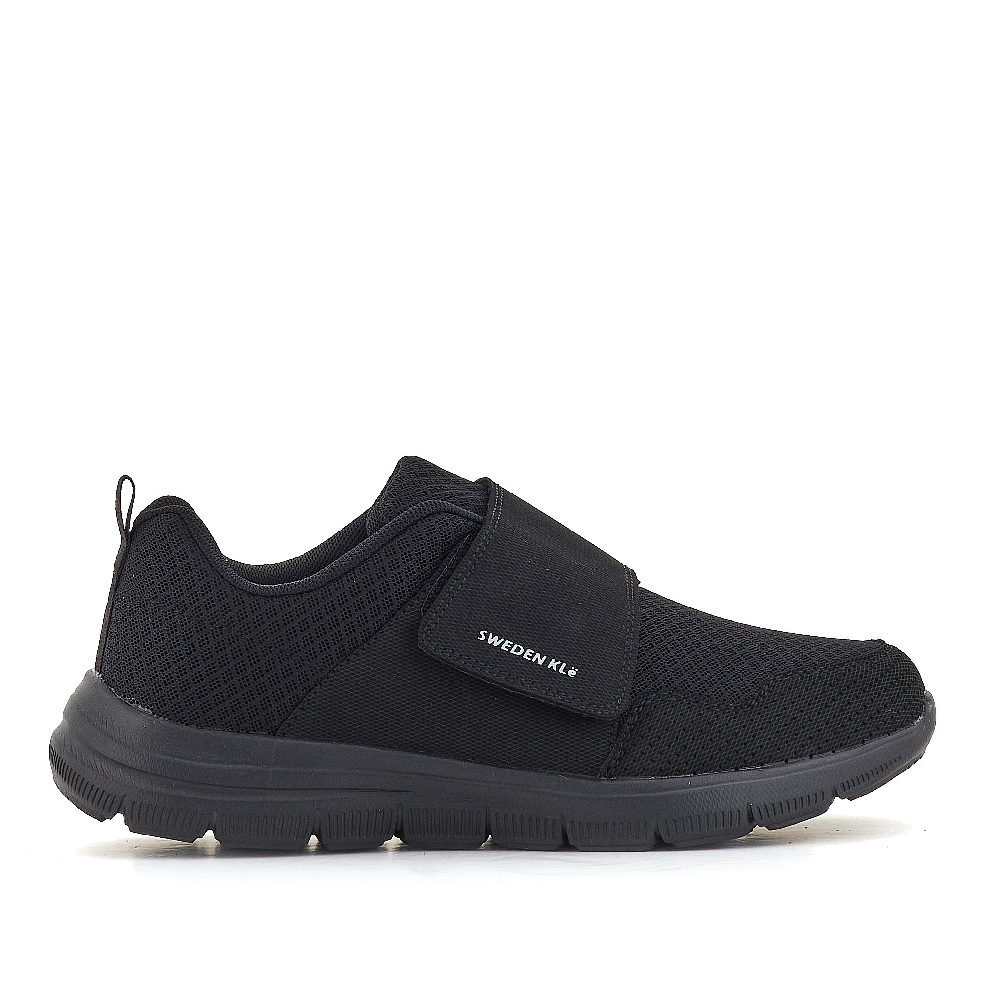 Zapatillas Deportivas Negras Con Solapa De Velcro Sweden Kl Querol