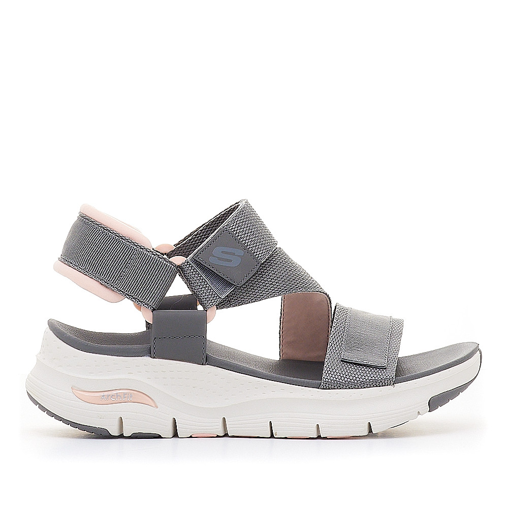 Sandalias Cuna Arch Fit Grises Skechers Querol