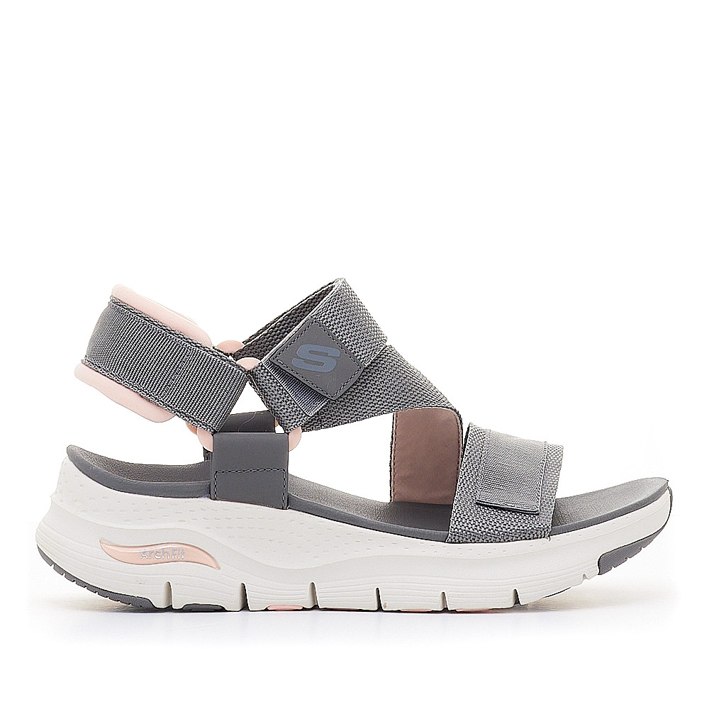 Sandalias Cuña Arch Fit Grises | Querol