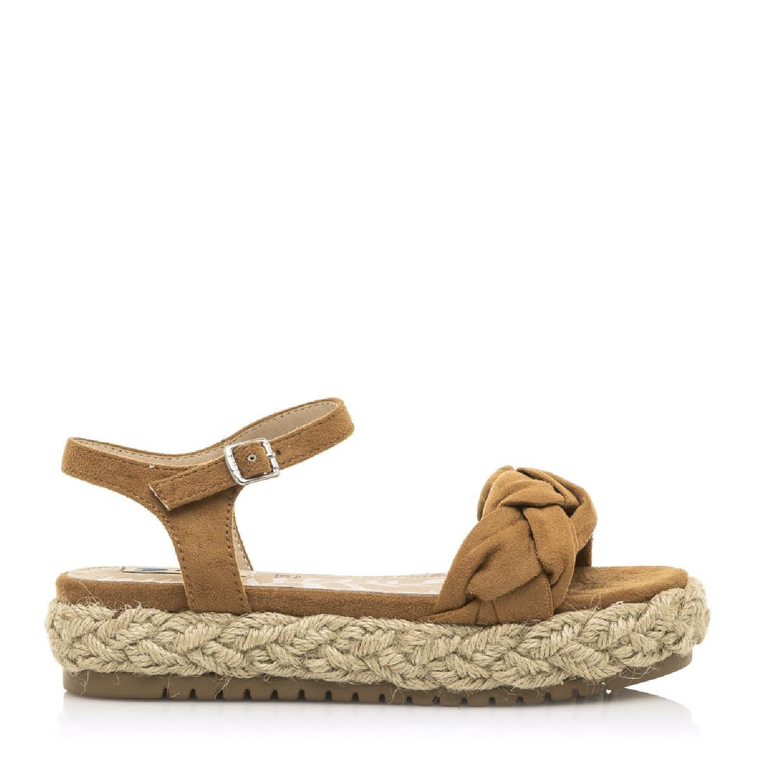Sandalias Plataformas 050687 Con Tira Trenzada Y Plataforma De Rafia Mustang  | Querol
