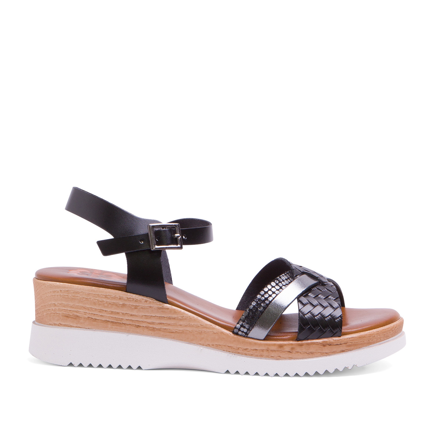 Sandalias porronet negras planas 2025