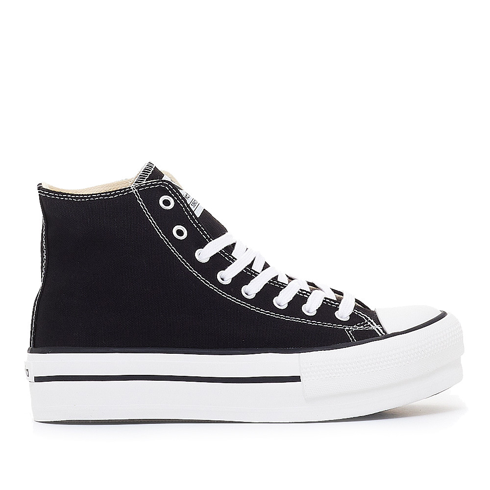 Zapatillas Lona Tribu Doble Canvas Mid Boot Trainers Negras