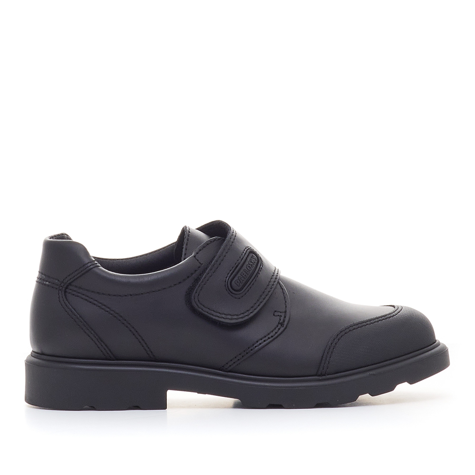 Zapatos Colegiales Negros De Piel Y Cerrados Con Velcro Pablosky