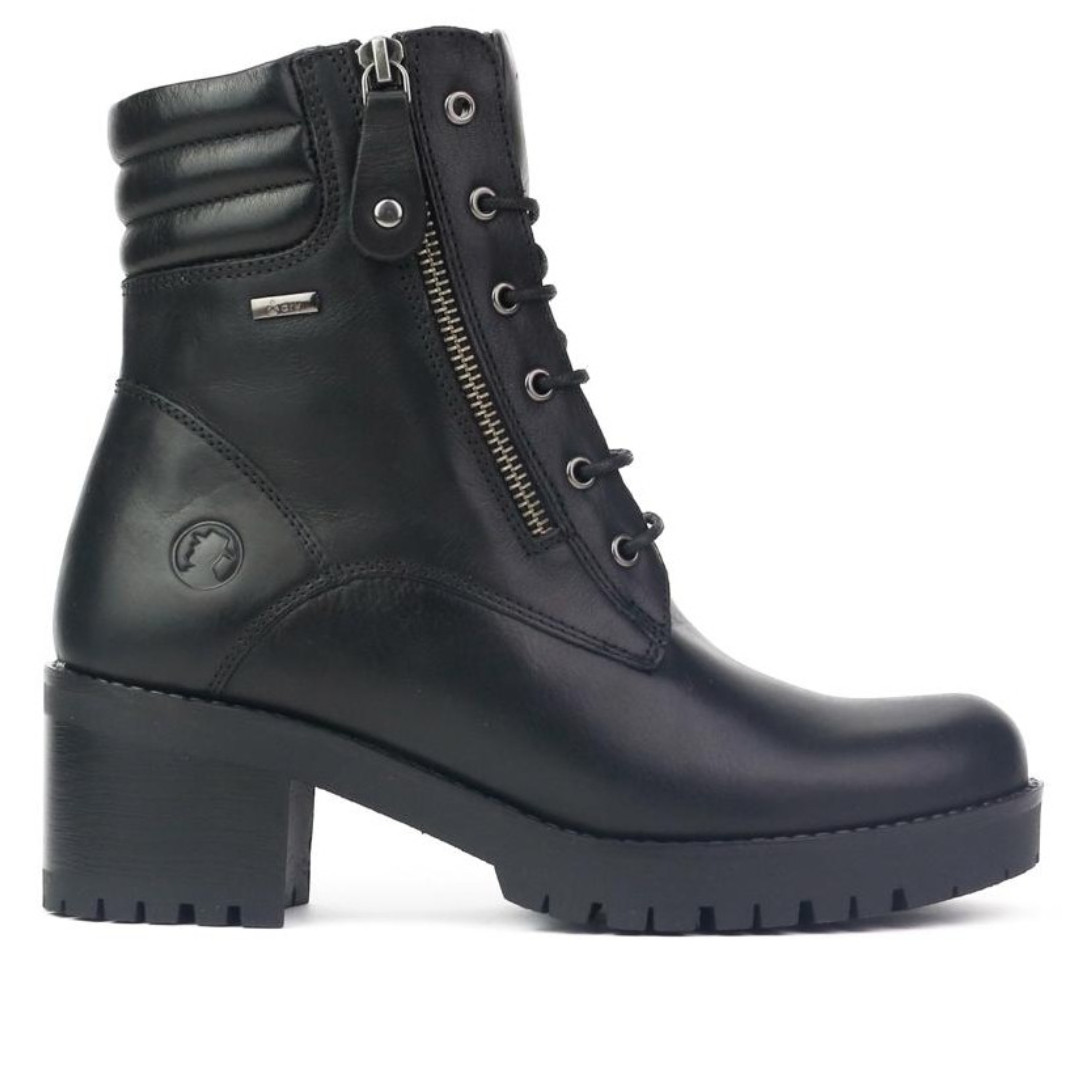 Botines Tac n Negras De Tac n Y Piel c1247 11 Coronel Tapioca
