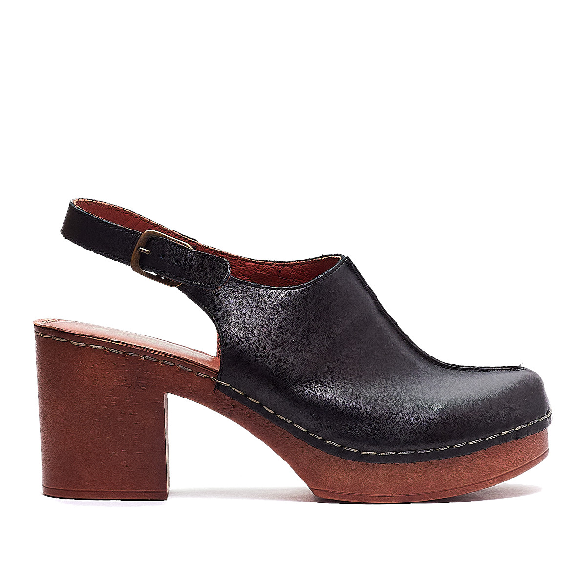 Zuecos de piel deals