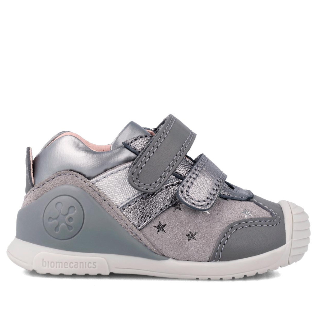 Zapatos Para Ni a Grises Con Doble Velcro Biomecanics Querol