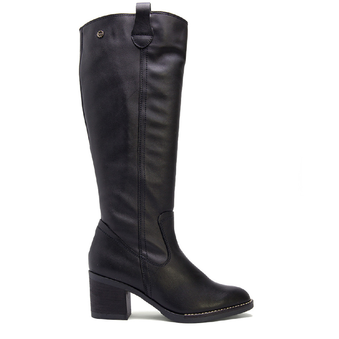 Botas De Tac n Negra Con Cremallera Nina Porronet Querol