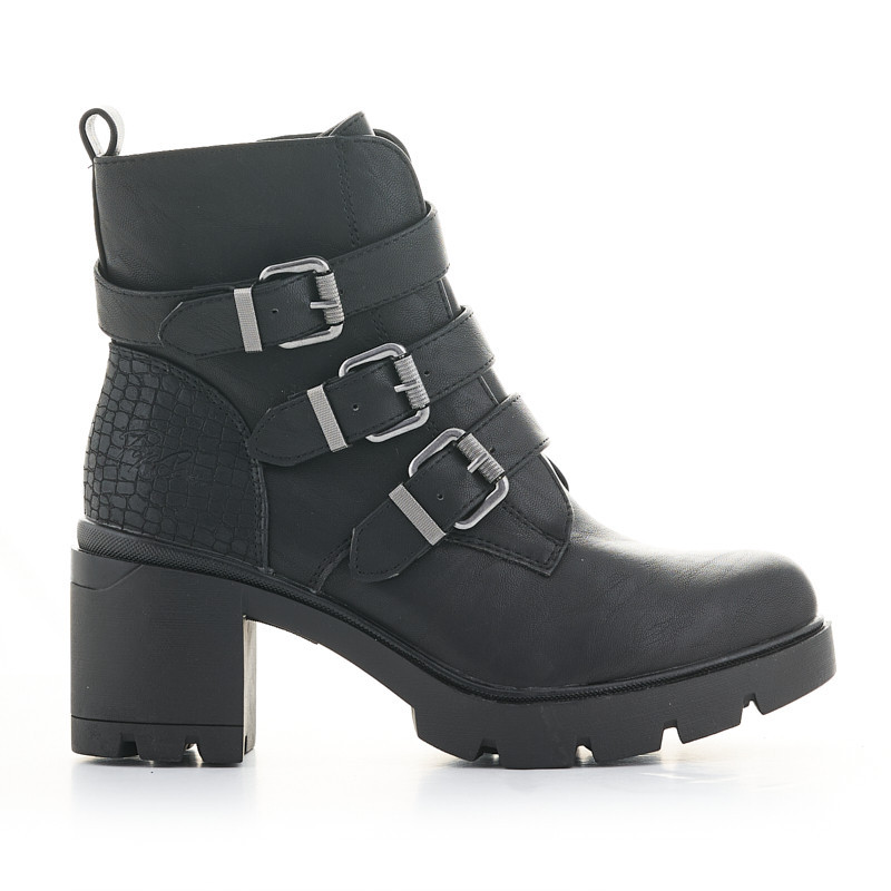Botines on sale negros hebilla