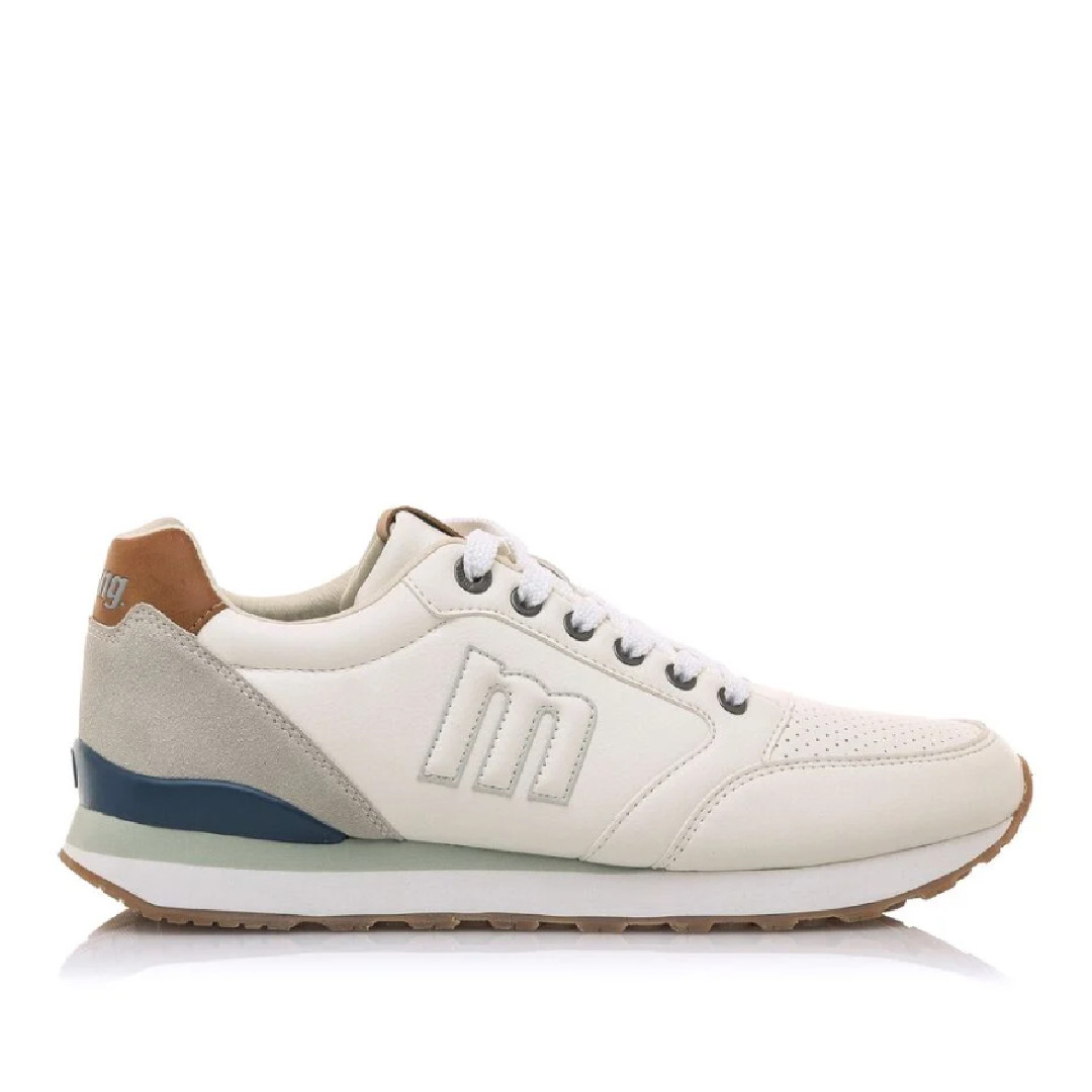 Zapatos Sport 84697 Porland Classic En Blanco Con Detalles Azules