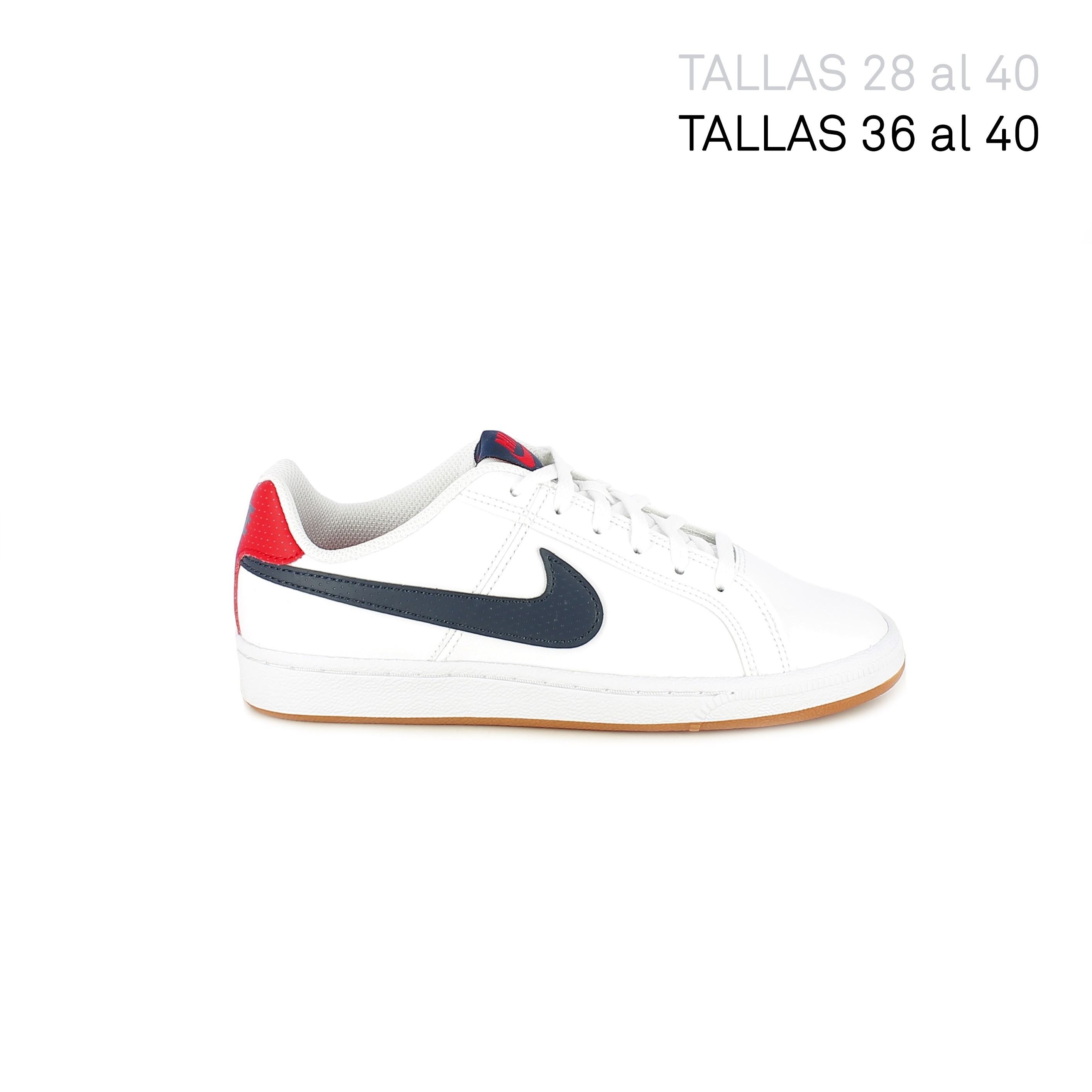 Zapatillas Deporte Court Royale Con Rojo Azul Nike | Querolets | Querol