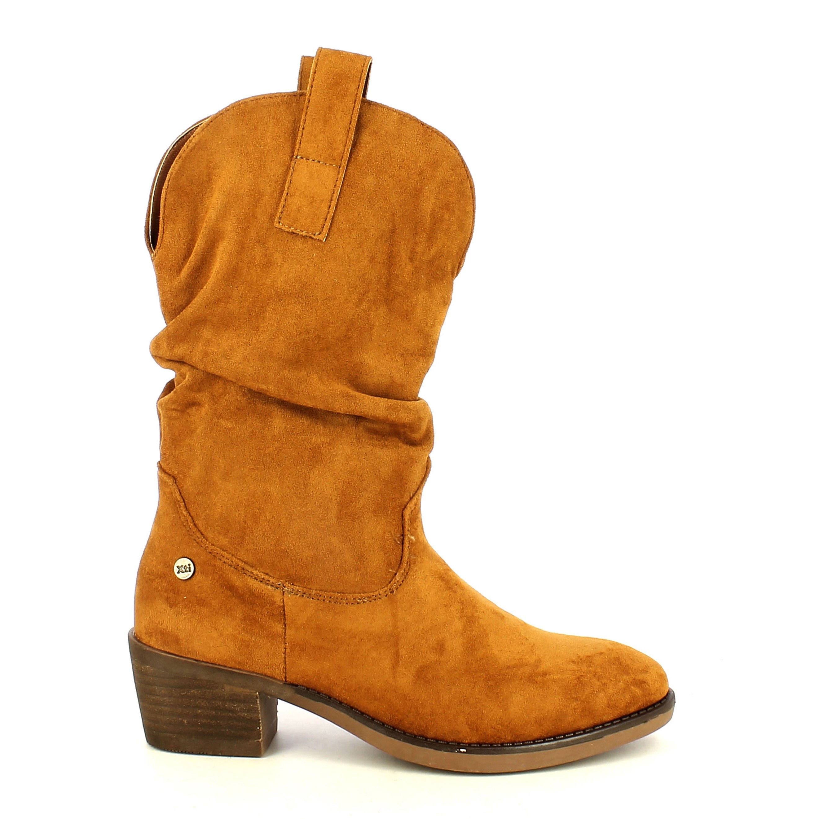 Botas Tacón Marrones De Antelina Con Cremallera Interior Xti | Querol