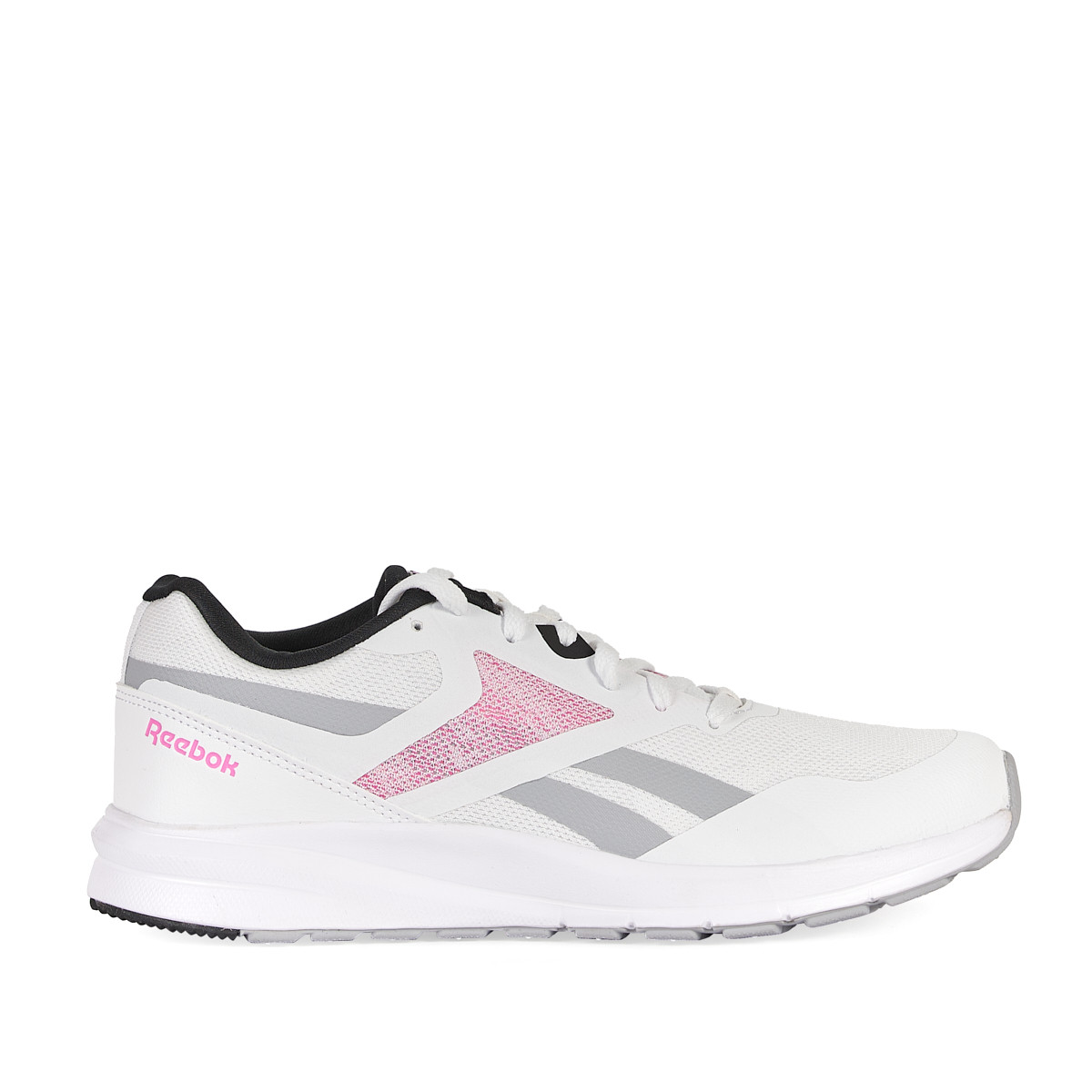 Zapatillas deportivas blancas con detalles en gris y rosa runner 4.0 Reebok  | Querol online