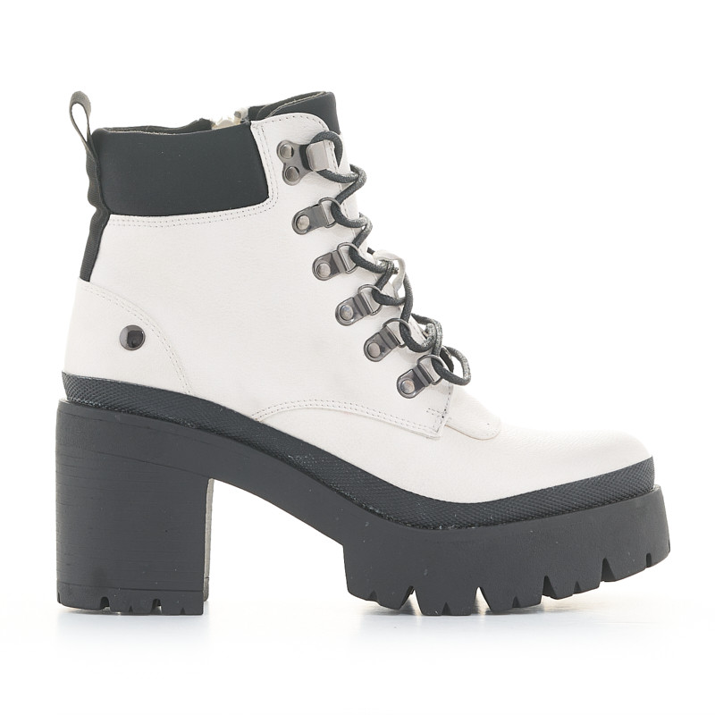 Botines Tac n Adelaide Blancos Con Cordones Owel Querol