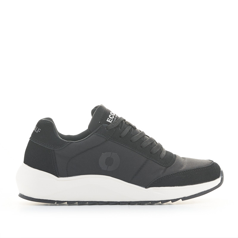 Zapatillas Deportivas Negras De Cordones Con Suela Blanca Ecoalf