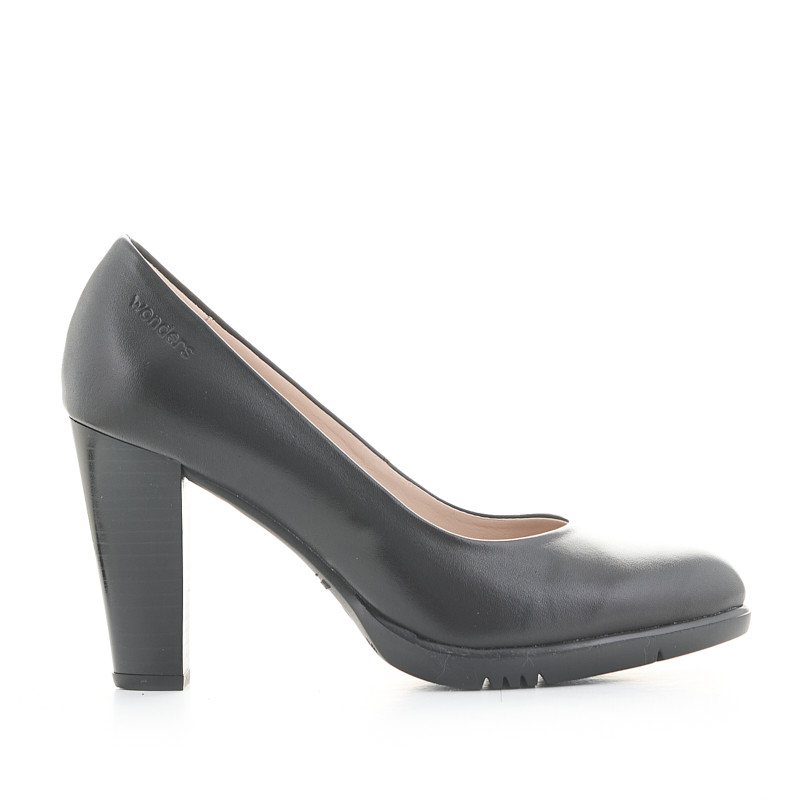 Wonders Zapatos con tacón Para  Mujer Negro Piel Ref.I-8502 