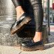 Zapatos plataforma Redlove negros de piel tipo mocasín con plataforma - Querol online