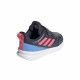 Zapatillas deporte Adidas azul marino con rayas rosas y velcros - Querol online