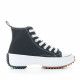 Zapatillas lona JOLLETE con plataforma serrada negra - Querol online