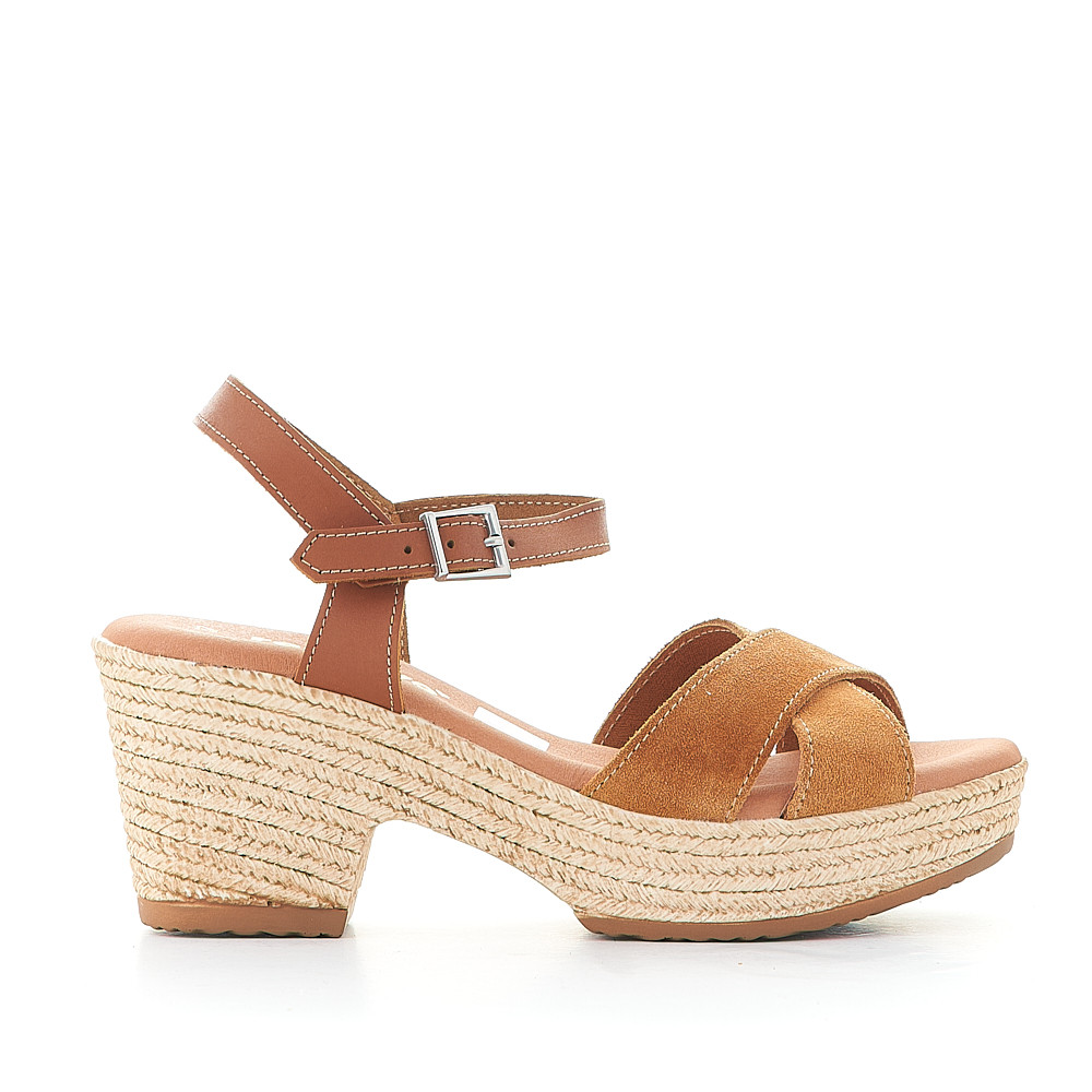 sandalias marrones tacon