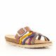 Sandalias planas Yokono con hebilla y tiras multicolores - Querol online