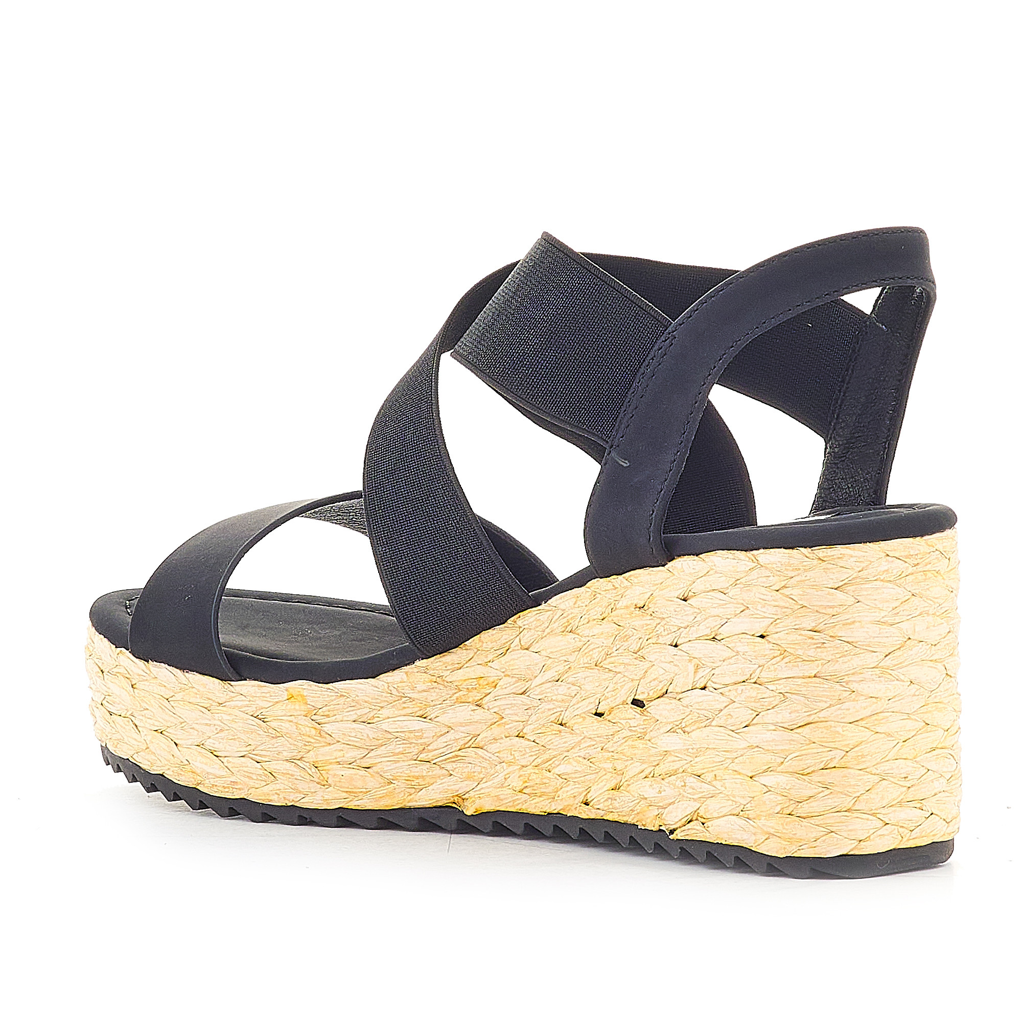 Sandalias De Goma Mujer Sandalias Con Cuña De Esparto Plataforma - Main Image