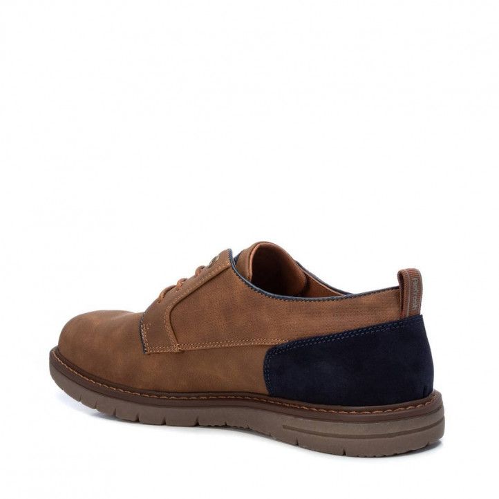 Zapatos vestir Refresh 076533 con talón en serraje azul - Querol online
