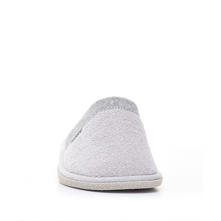 Zapatillas casa Vulladi grises con margen de puntitos - Querol online