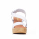 Sandalias tacón Redlove estelle blancas con tacón y plataforma - Querol online