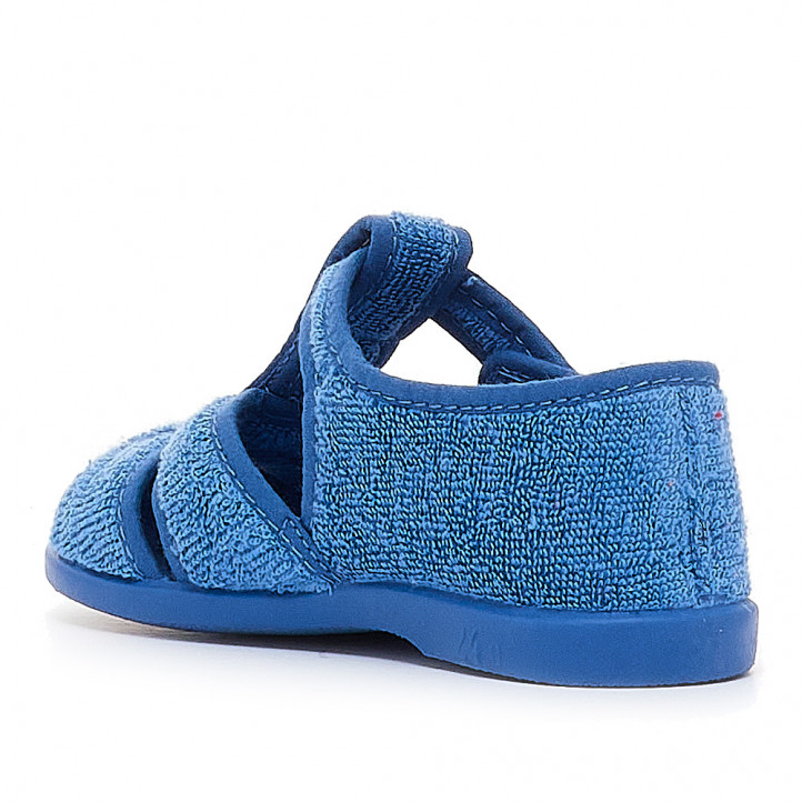 Zapatillas casa Vulladi azules de toalla - Querol online