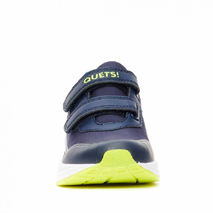 Zapatillas deporte QUETS! azules con velcros y partes fluorescentes - Querol online
