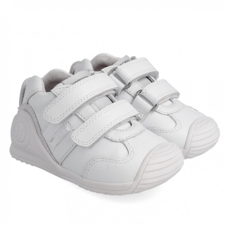 Zapatillas deporte Biomecanics blancas de piel estilo deportivo - Querol online