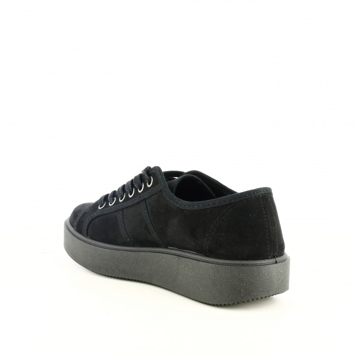 Victoria Online Con O14o5q Zapatillas Querol Negras Cordones Lona wz8U4q45