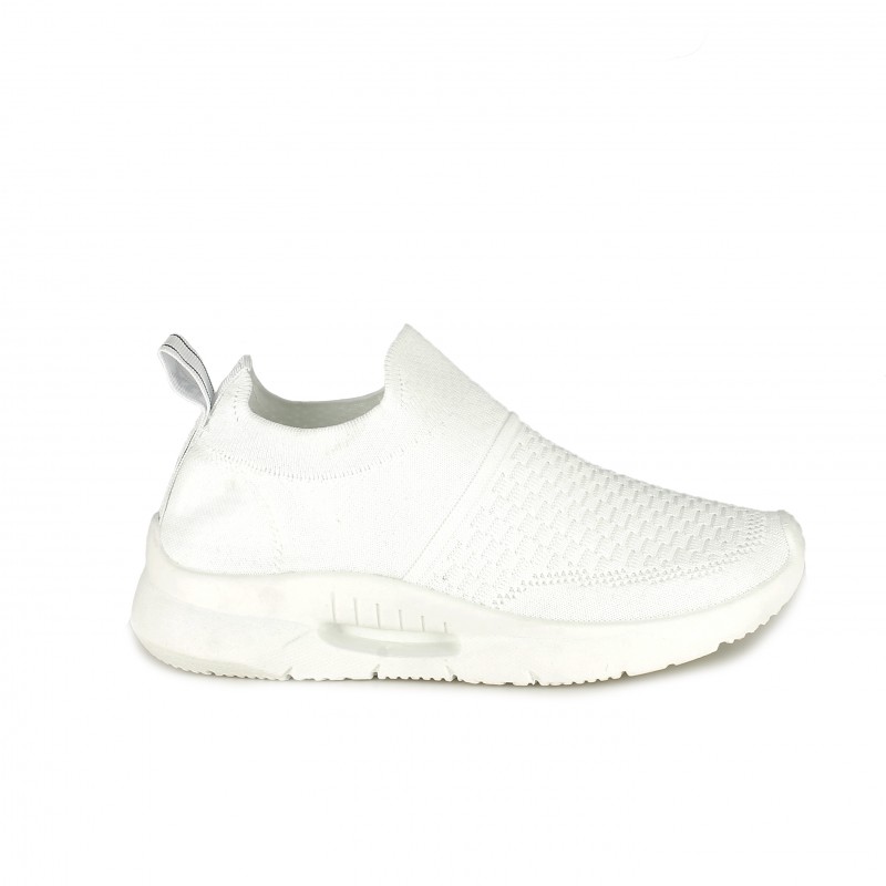 Zapatillas blancas sin cordones mujer Clearance