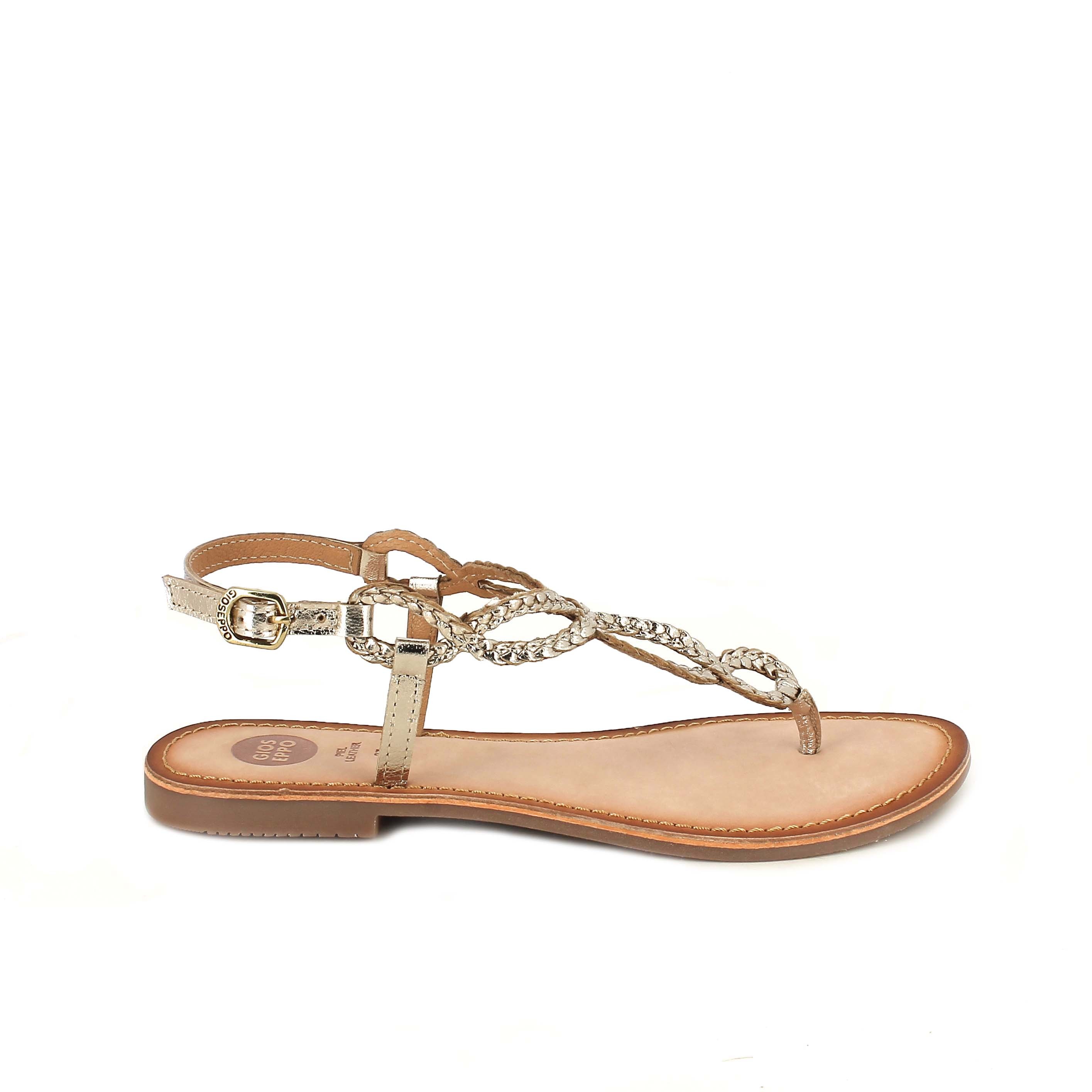 sandalias doradas planas