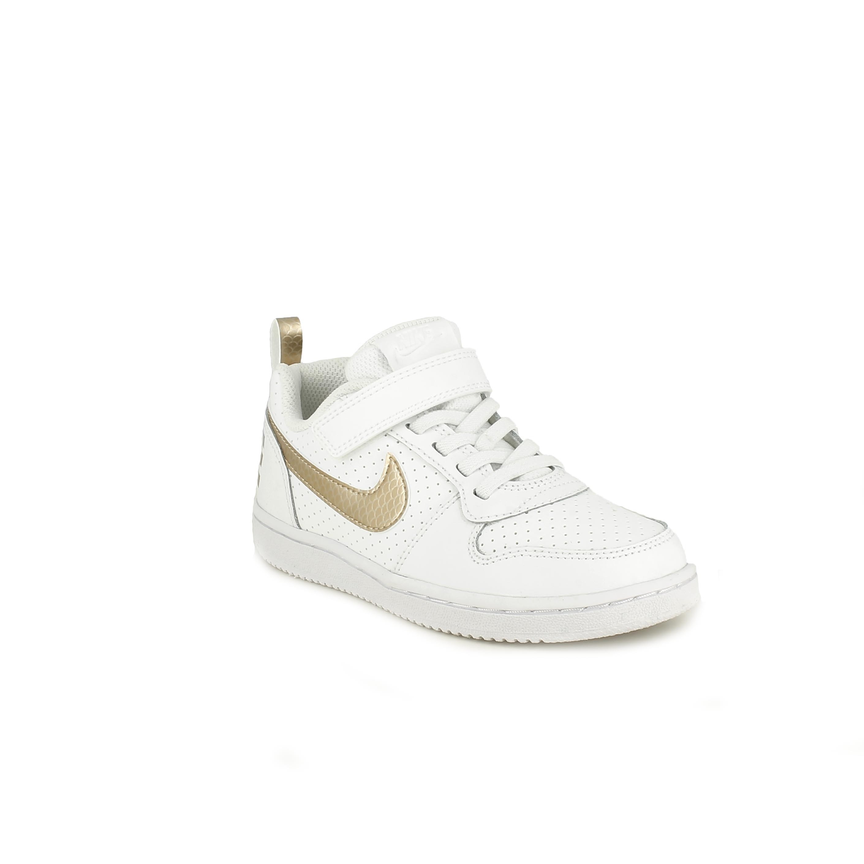 nike blancas y doradas