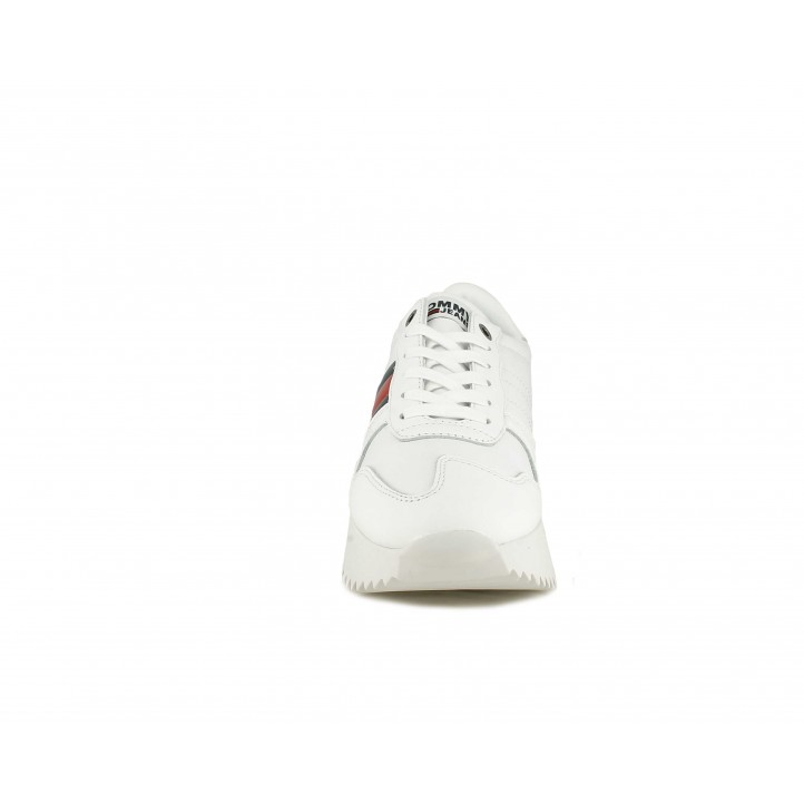 Zapatillas deportivas Tommy Hilfiger blancas de cordones con plataforma - Querol online