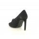 Zapatos tacón Angel Alarcón negros de piel con punta - Querol online