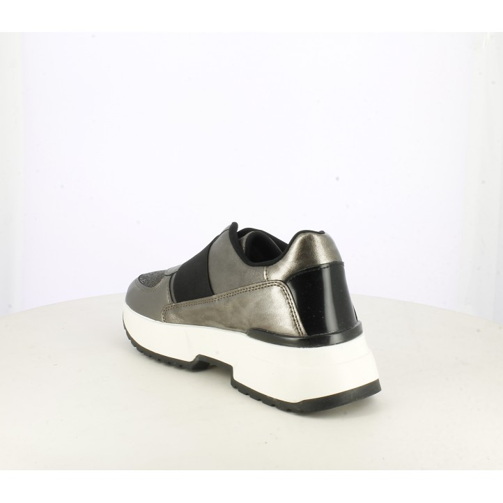 Zapatillas deportivas Funhouse grises metalizadas con plataforma - Querol online