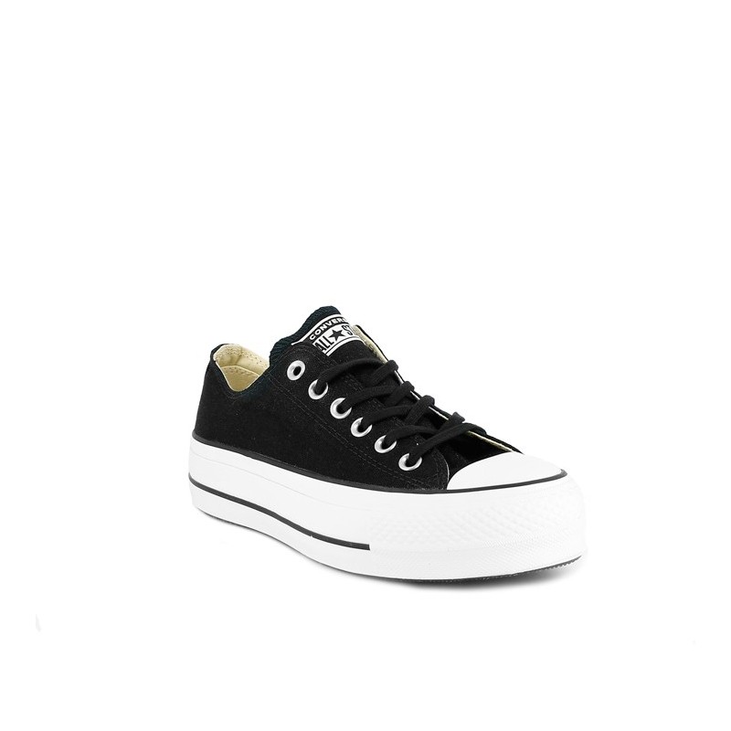 converse bajas plataforma negras