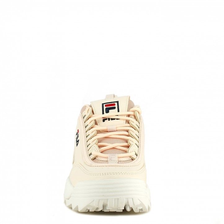 Zapatillas deportivas Fila rosa palo con cordones modelo disruptor low - Querol online