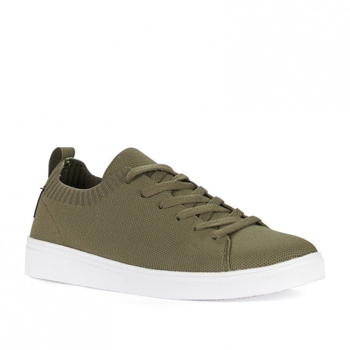 Zapatillas lona ECOALF verdes con suela blanca - Querol online