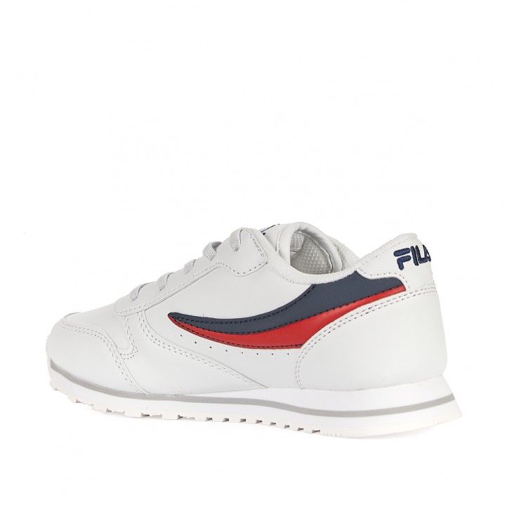 Zapatillas deporte Fila blancas con franja azul y roja - Querol online