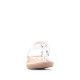 Sandalias planas Amarpies blancas con adornos metalizados - Querol online