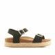 Sandàlies plataformes Owel negres amb plataforma i doble corda - Querol online