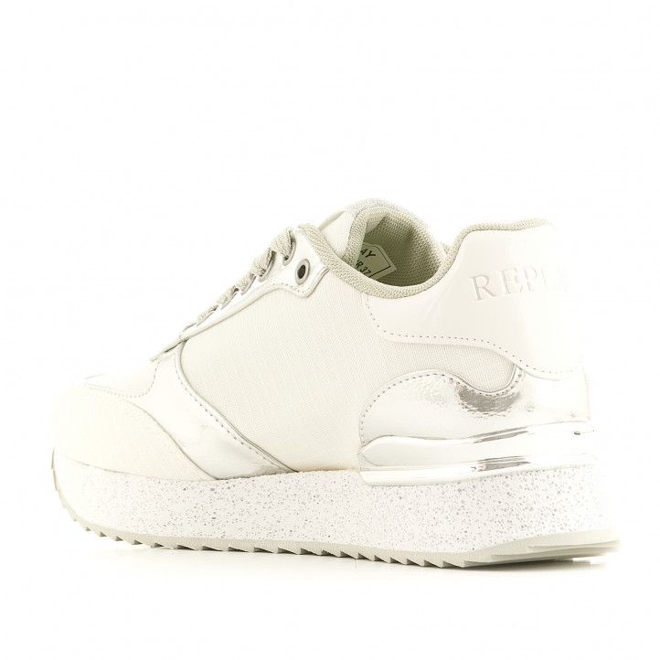 Zapatillas deportivas Replay blancas con detalles grises - Querol online